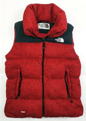 NUPTSE 700 DOWN PUFFER RED WOOL KNIT 