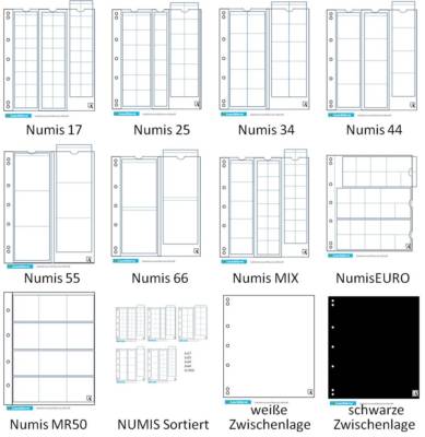 Leuchtturm Numis Münzhüllen 5er-Pack aussuchen 17 25 34 44 55 66 MIX KMS K50