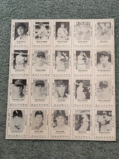 1979 Diamond Greats  Chicago White Uncut Baseball Card Sheet Set w/extras
