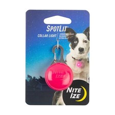 Nite Ize SpotLit Clip-On LED Light with Carabiner, Weather Resistant Pet Collar