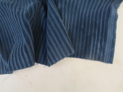 Holly Hunt Fabric Pattern Ribbed Velvet Color Navy 1 Yd x 55 In Corduroy Look
