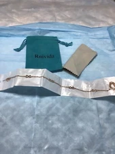 Gold Tone Stainless Steel Rnivida  Pendant Necklace 12”  With Gift Bag