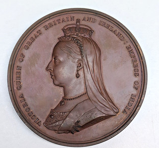 RARE ANTIQUE 1881 INTERNATIONAL MEDICAL CONGRESS LONDON BRONZE MEDAL WYON