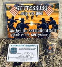 Battle or Gettysburg Civil War Historical Battlefield soil