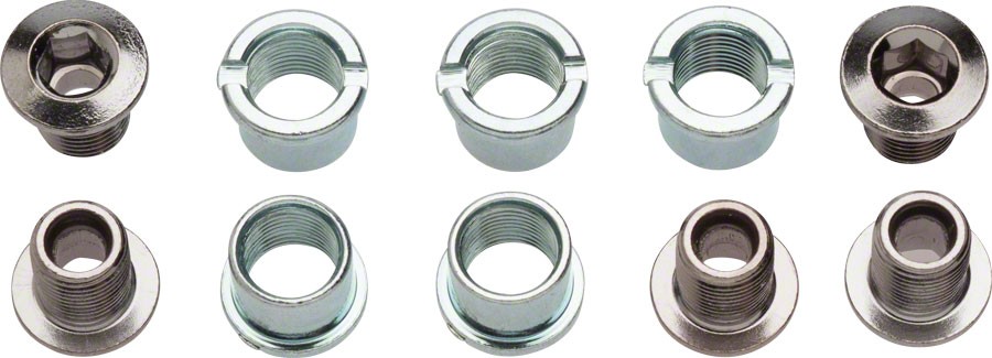 Комплект колец из серебристой хромированной стали Sugino с 5 болтами для велосипедов с двумя кольцами 5190₽