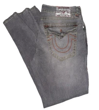 TRUE RELIGION GENO BIG T FLAP 700394 RELAXED SLIM JEANS 34 X 32