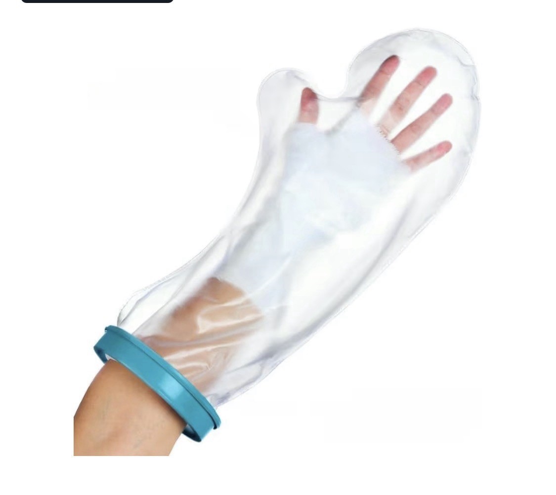 Asunby Adult Long Arm Cover Protector for Shower-Reusable, Waterproof Cast Cover