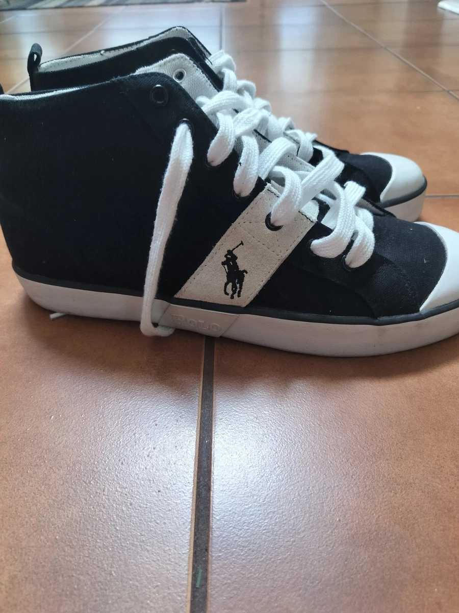 Polo by Ralph Lauren Men’s Black Canvas Mid-Top Sneakers Sz 11 Polo Ralph Lauren Men main image 4