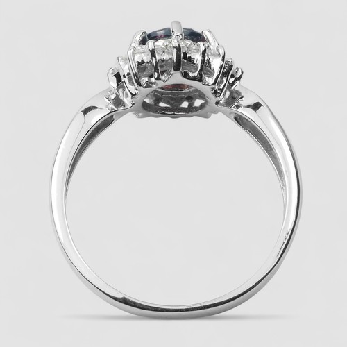 SPLENDIDI ANELLI IN ARGENTO STERLING 925 OVALE TORMALINA ROSA 1,11 CT PIETRE PREZIOSE NATURALI - Foto 4 di 10