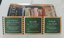 Bath & Body Works-Set 3 Discounts- $10 off $40/$8 Body Care-Full Size Body Item