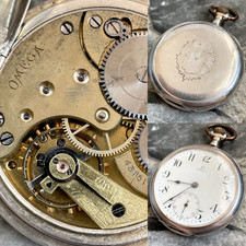 Antique OMEGA Silver 0.800 Swiss Made old pocket watch