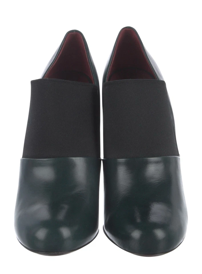 Miu Miu By Prada Teal Stiletto Booties Leather Womens Size US 9 EU 39 - Image 3 of 4