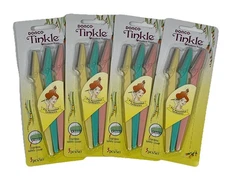 4-Packs of 3, 12 Razor Count, Dorco Tinkle Eyebrow Razors, Dermaplane Tools, NEW