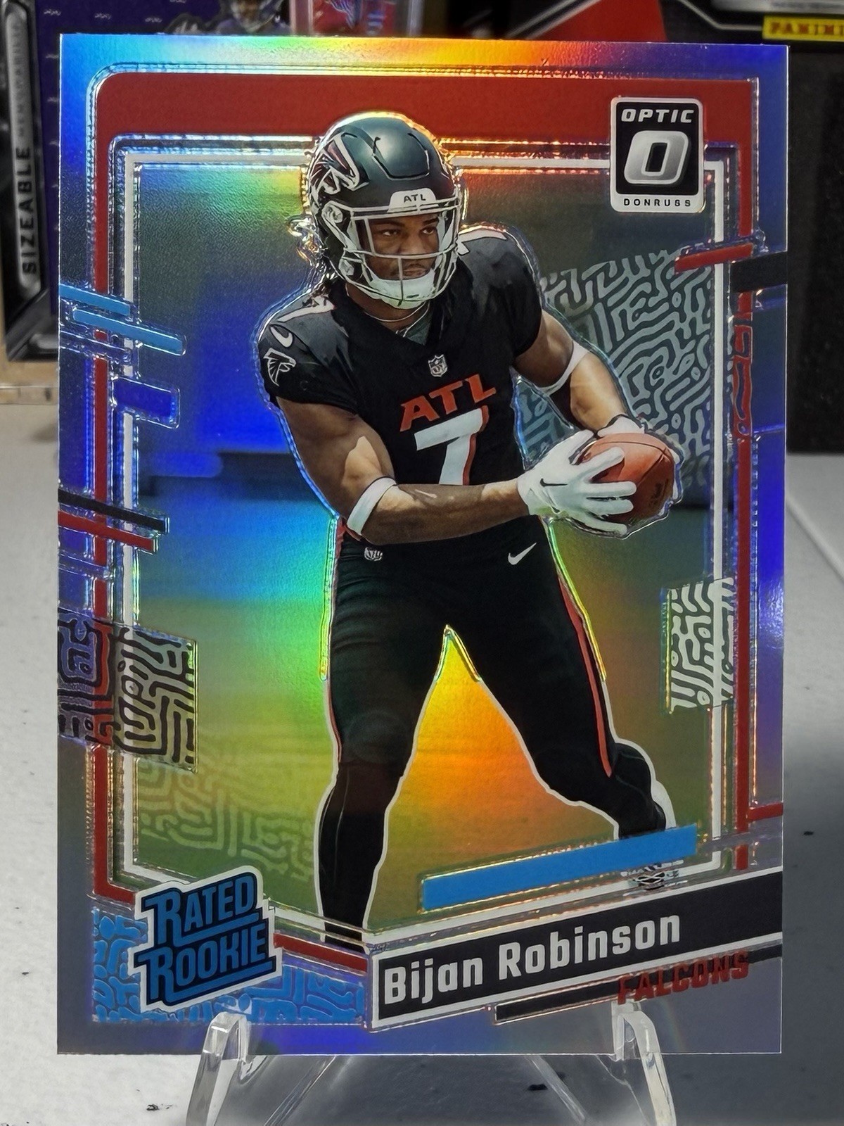 2023 Panini Donruss Optic #206 Bijan Robinson RC Rookie Holo Prizm