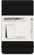 - Pocket Notepad A6-184 Dotted Micro-Perforated Pages, Black