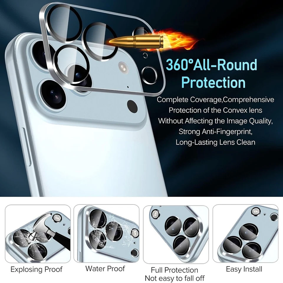 Wholesale LOT Camera Lens Glass Protector For iPhone 17 16 15 14 13 12 Pro Max - Image 2 of 4