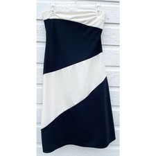 NEW Express Dress Strapless Black Colorblock Mini Size 8 Stretchy Party