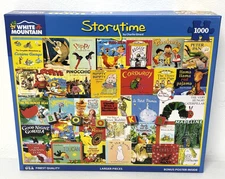 White Mountain Storytime Jigsaw Puzzle 1000 Pc Larger Pieces 24 x 30 New Sealed