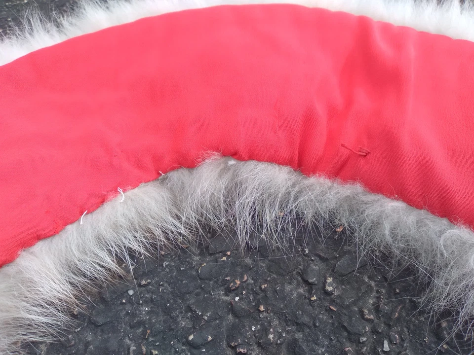 Bufanda visón pequeño mediano cuello de piel natural vintage? Blanco con puntas marrones Foto 3 de 4