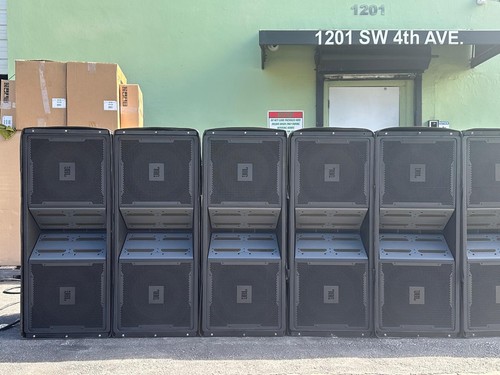 JBL VERTEC VT4889 3 WAY LINE ARRAY SPEAKERS W/ DOLLY & COVERS #343 (PAIR) THS