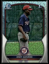 Andy Acevedo 2023 Bowman Chrome Washington Nationals
