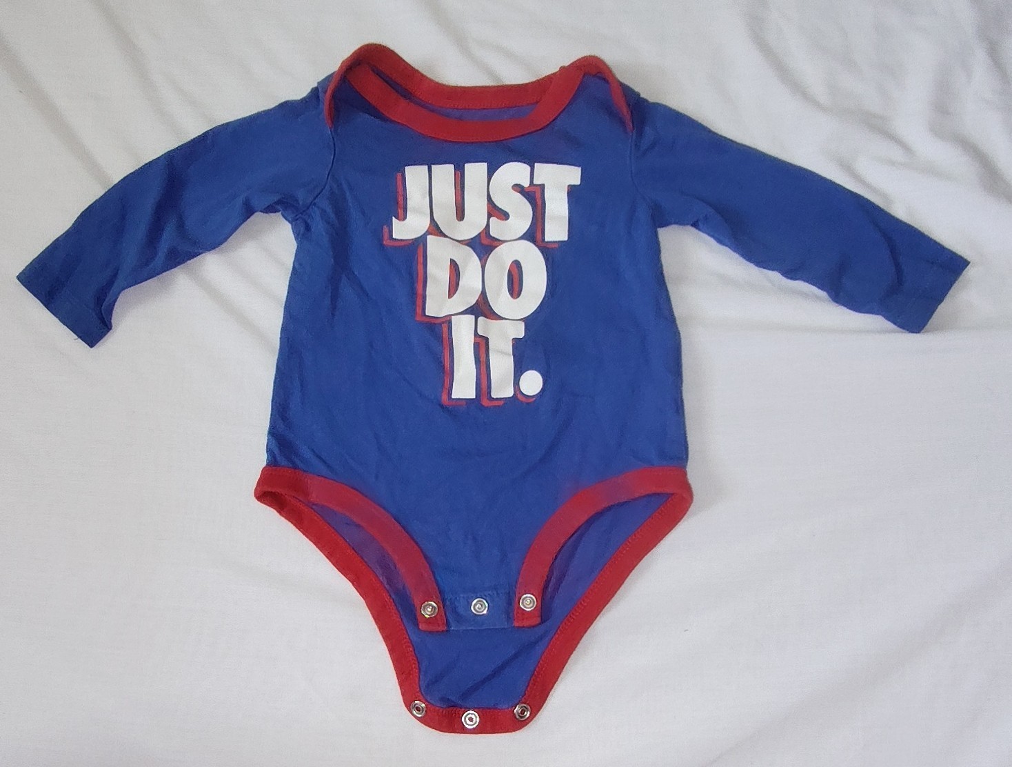 Nike Just Do It Red & Blue Bodysuit Boys 9M