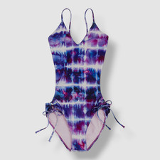 Splendid Littles Girls' Purple Tie-Dye Monokini One-Piece Swimsuit Kids 12