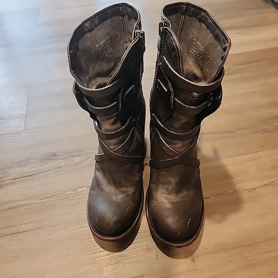 Botas de cuero para mujer Freebird Baker - grises - talla US 10 Foto 3 de 4