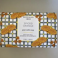 Beekman 1802 Goat Milk Soap Spiced Orange Large Full Size Bar 9 oz.