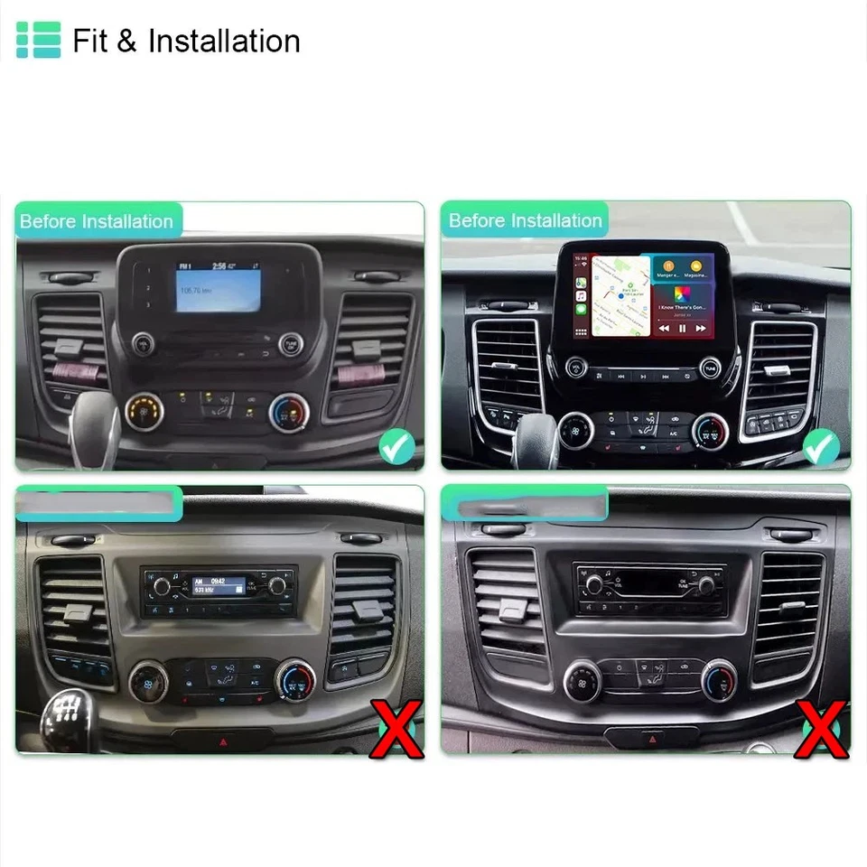 10,1" para Ford Transit 250 350 2020-2024 estéreo de coche GPS navegación Carplay Android 14 Foto 4 de 4