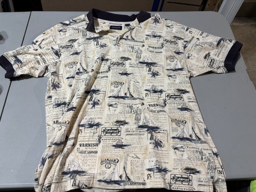 Gant, Vintage GANT USA Polo Shirt Mens L Yellow Short Sleeve Nautical Made in USA
