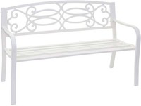 Hw Gartenbank HWC-F44 Parkbank Stahlbank Sitzbank Relaxbank 2 Sitzer Bank