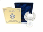 Aelteste Volkstedter Porcelain Bell Angel White Gold Tone Trim #1