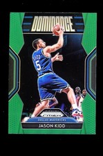 2018 Prizm Green Dominance #13 Jason Kidd Dallas Mavericks HOF Hall of Fame