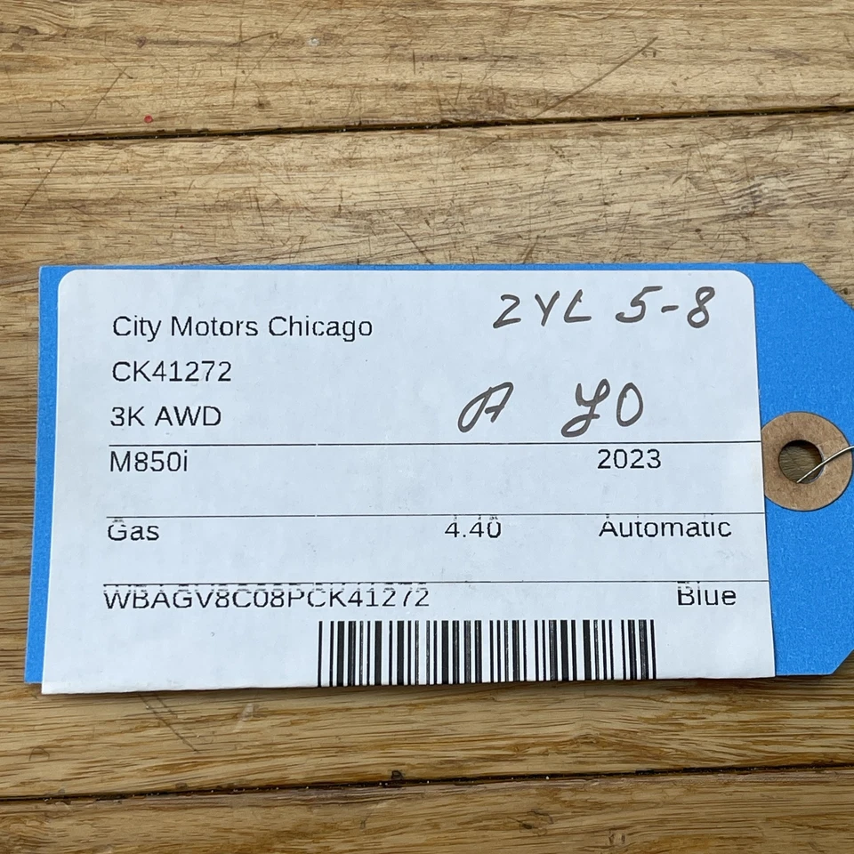 BMW 850i G16 2016-2023 motor izquierdo CIL 5-8 riel inyector de combustible 3 k millas OEM Foto 2 de 4