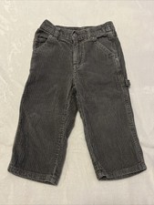 Vintage 2000  s Old Navy Corduroy Carpenter Pants Toddler 2T Gray RN 54023