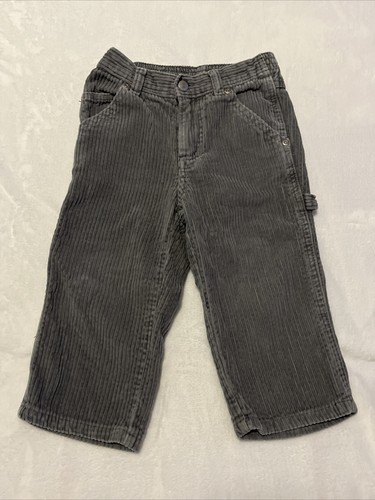 Vintage 2000’s Old Navy Corduroy Carpenter Pants Toddler 2T Gray RN 54023