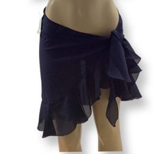 Zuliana Dark Blue Sarong/Cover Up Skirt. Made in USA. New With Tags
