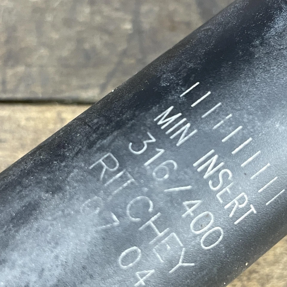 Tija de sillín Ritchey Comp 31,6 mm x 400 mm aleación negra pieza de bicicleta MTB de carretera vintage Foto 3 de 4