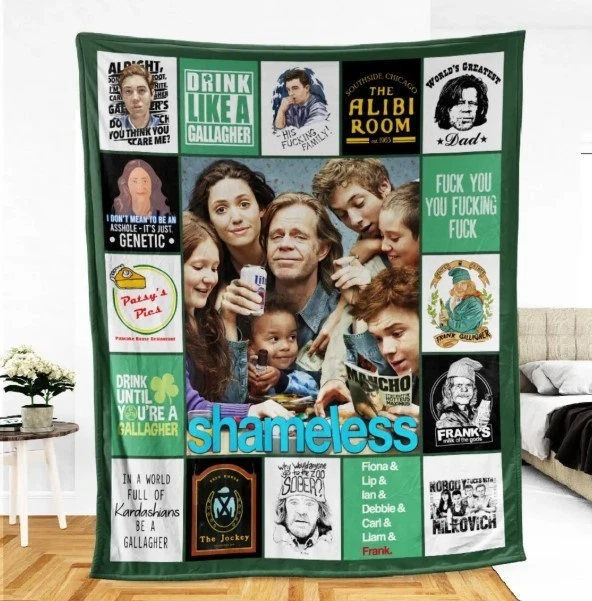 Shameless Tv Series Frank Gallagher Fiona Gallagher  Gift for Fan Fleece Blanket