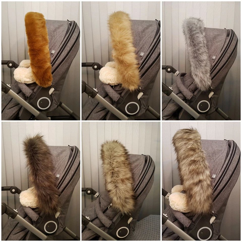 PRAM FURS Silver Cross Pram Hood Furs Trim Fits Coast Flint Pioneer Surf Wave Pop Zest Jet