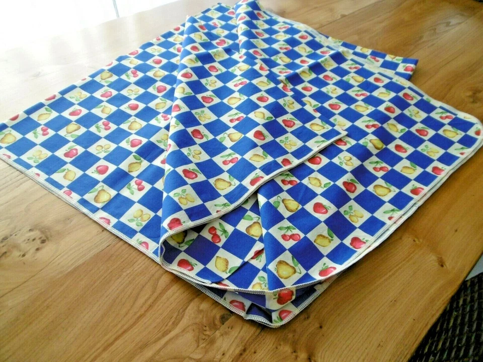 Nappe Vintage en coton avec motifs de fruits ( 210 x 132 cms ) - Photo 4/4