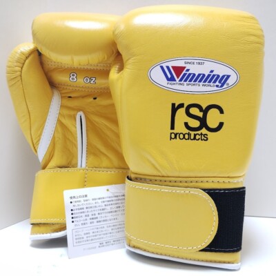 Winning×rsc Boxing Gloves 8oz Yellow CO-MS-200B Magic Tape type
