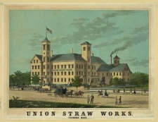 8" x 10"  Photo Union Straw Works, Foxboro Mass