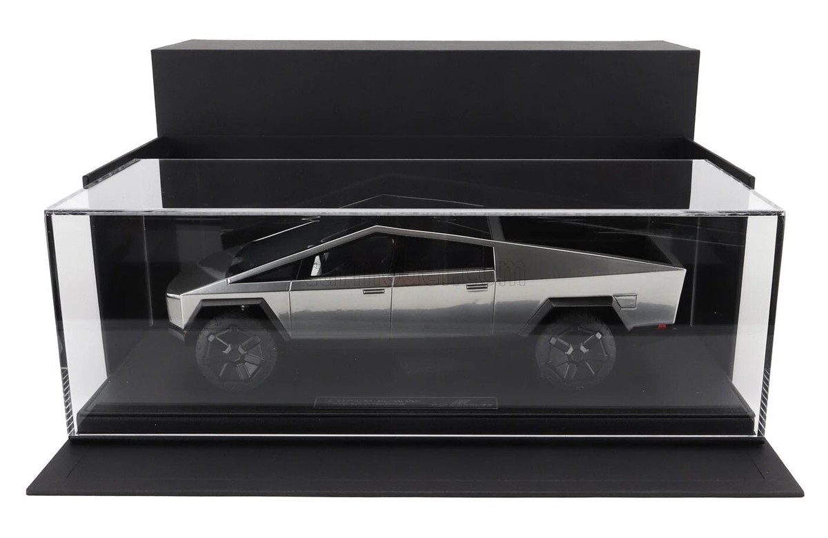 Top Marques Tesla Cybertruck Silver 1:18 Scale Model WITH