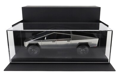 Top Marques Tesla Cybertruck Silver 1:18 Scale Model WITH DISPLAY