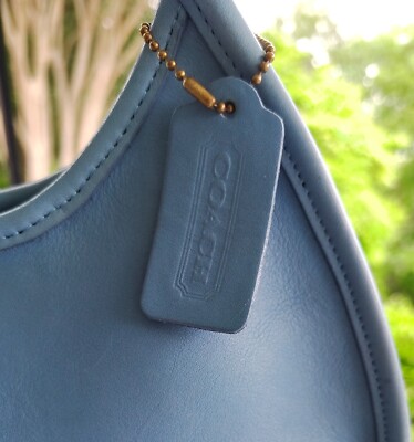 COACH　OLD　COACH ERGOエルゴ 水色9027 Coach RARE MINI 9027 Sky Blue Leather Ergo Shoulder Bag | eBay