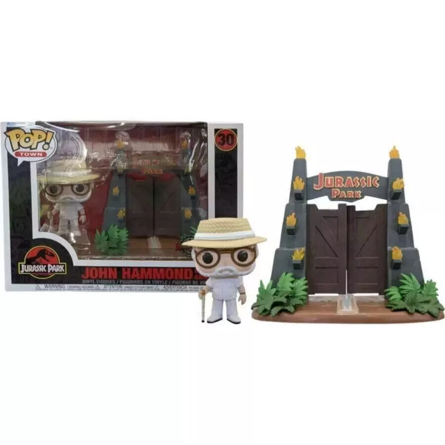 Funko POP Vinyl John Hammond w Jurassic Park gate POP TOWN IN