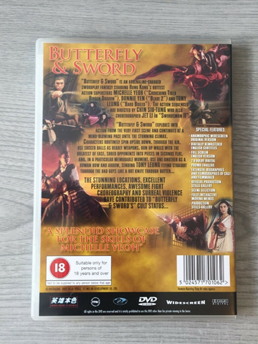 Butterfly And Sword DVD Action (2002) Tony Chiu-Wai Leung New Quality Guaranteed - Picture 2 of 7