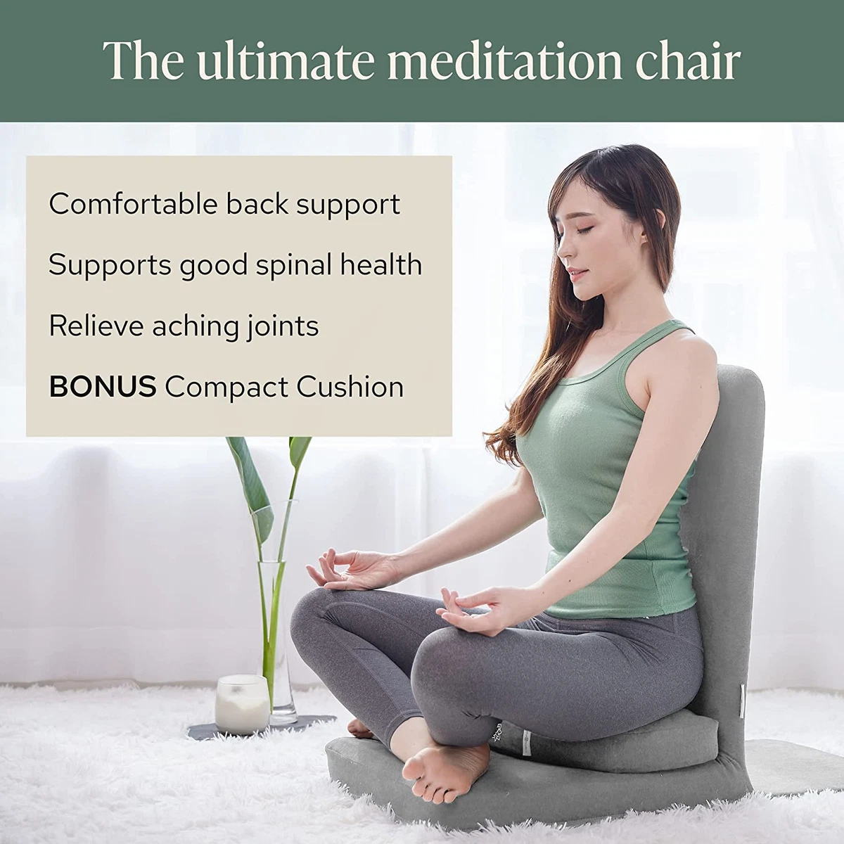 Folding Meditation floor Chair with Back rest